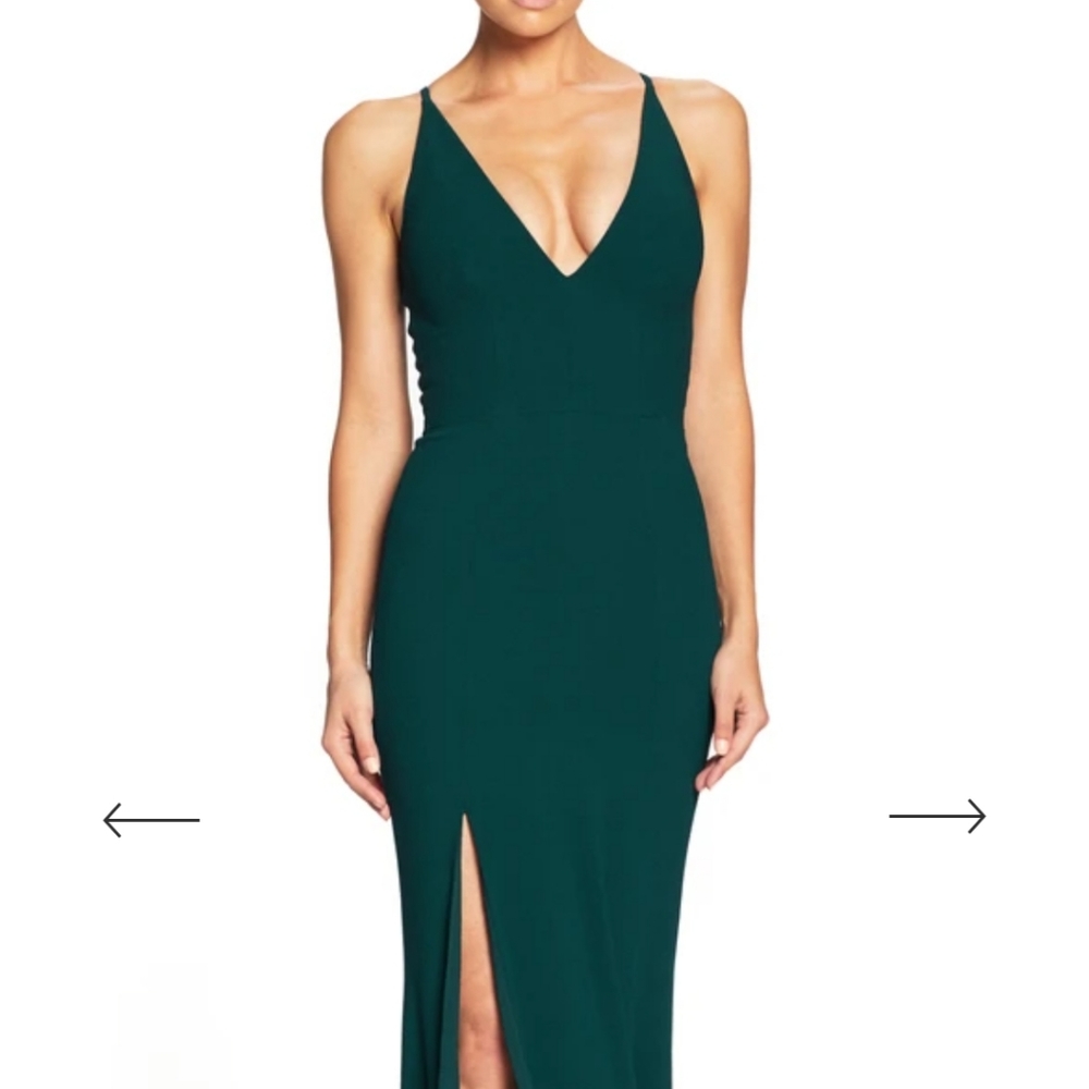 NWT Dress the Population Iris, Pine, Size S